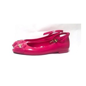 Pink Fendi jelly ballet flats!